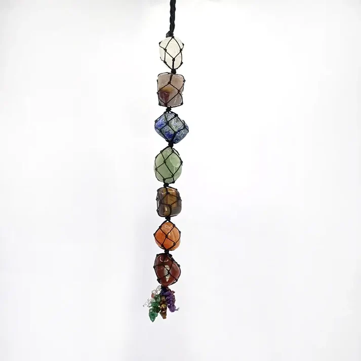 7 Chakra Tumble Car Hanging Stones